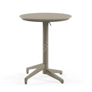 Moon 60 cm Yuvarlak PP Katlanır Kafe Masası Siyah