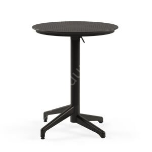 Moon 60 cm Yuvarlak PP Katlanır Kafe Masası Siyah