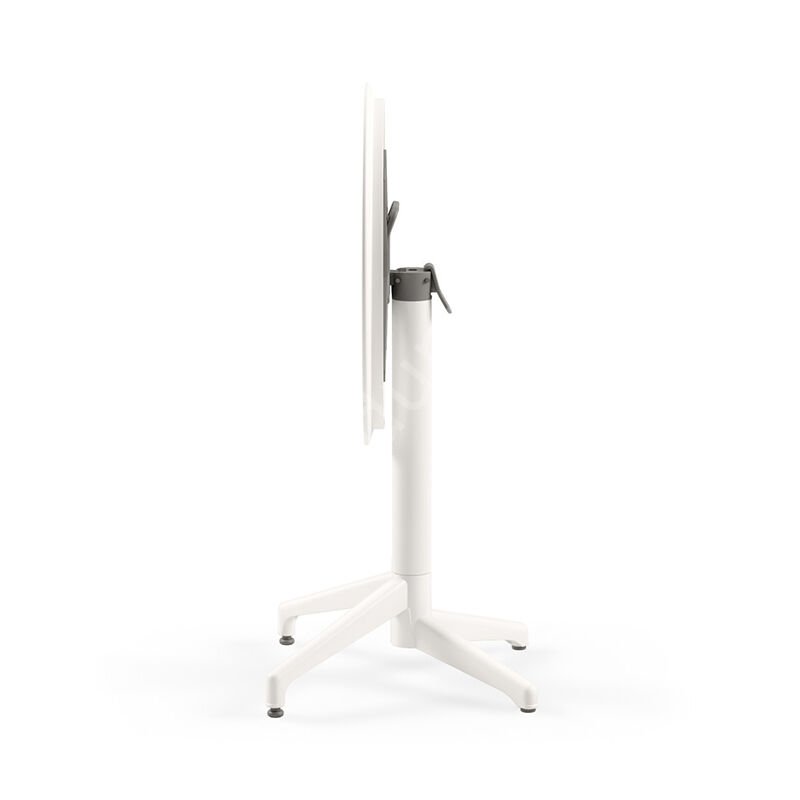 Moon 60 cm Yuvarlak PP Katlanır Kafe Masası Beyaz