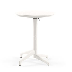 Moon 60 cm Yuvarlak PP Katlanır Kafe Masası Beyaz