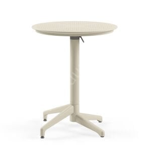 Moon 60 cm Yuvarlak PP Katlanır Kafe Masası Bej