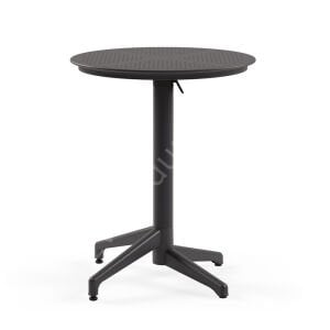 Moon 60 cm Yuvarlak PP Katlanır Kafe Masası Antrasit