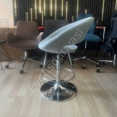 Song Çemberli Bar Sandalyesi Bej Kaşe Kumaş