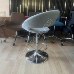 Song Çemberli Bar Sandalyesi Bej Kaşe Kumaş