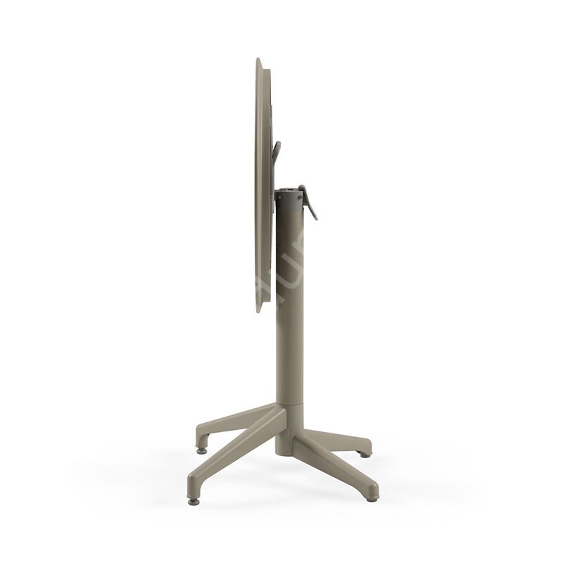 Moon 60 cm Yuvarlak PP Katlanır Kafe Masası Vizon