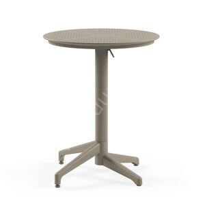 Moon 60 cm Yuvarlak PP Katlanır Kafe Masası Vizon