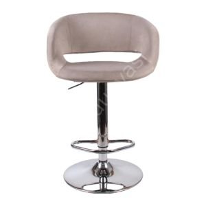 Ciro Boru Ayaklı Bar Sandalyesi Beyaz Deri