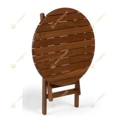 World Katlanır Ahşap Yuvarlak Masa 70'lik