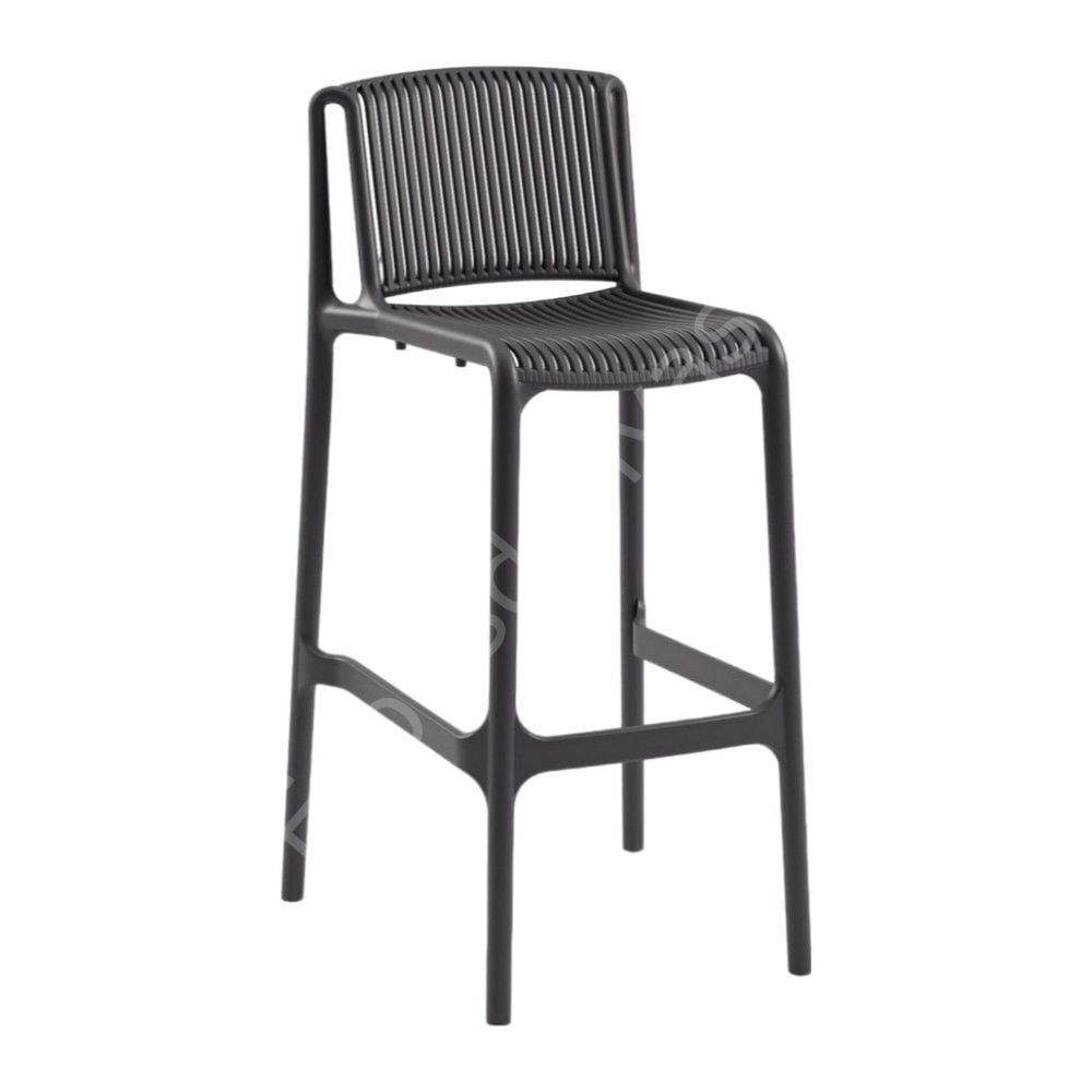 Tropik PP Plastik Bar Sandalyesi 75 cm - Antrasit