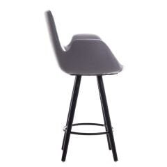 Begüm Ahşap Ayaklı Bar Sandalyesi Gri - 65 cm