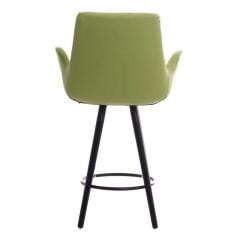 Begüm Ahşap Ayaklı Bar Sandalyesi A.Yeşil - 65 cm