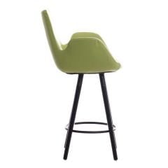 Begüm Ahşap Ayaklı Bar Sandalyesi A.Yeşil - 65 cm