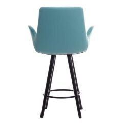 Begüm Ahşap Ayaklı Bar Sandalyesi Turkuaz - 65 cm