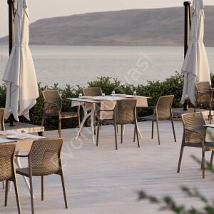 Briza PP Kollu Dış Mekan Sandalyesi Bej