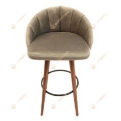 Leat Ahşap Ayaklı Bar Sandalyesi