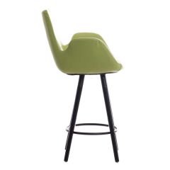 Begüm Ahşap Ayaklı Bar Sandalyesi A.Yeşil - 75 cm