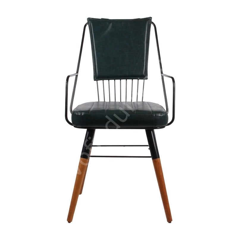 Pery Kollu Ahşap Ayaklı Tel Sandalye