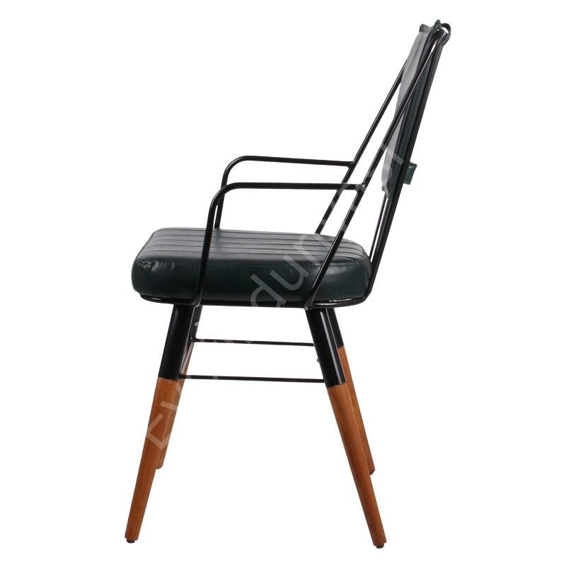 Pery Kollu Ahşap Ayaklı Tel Sandalye