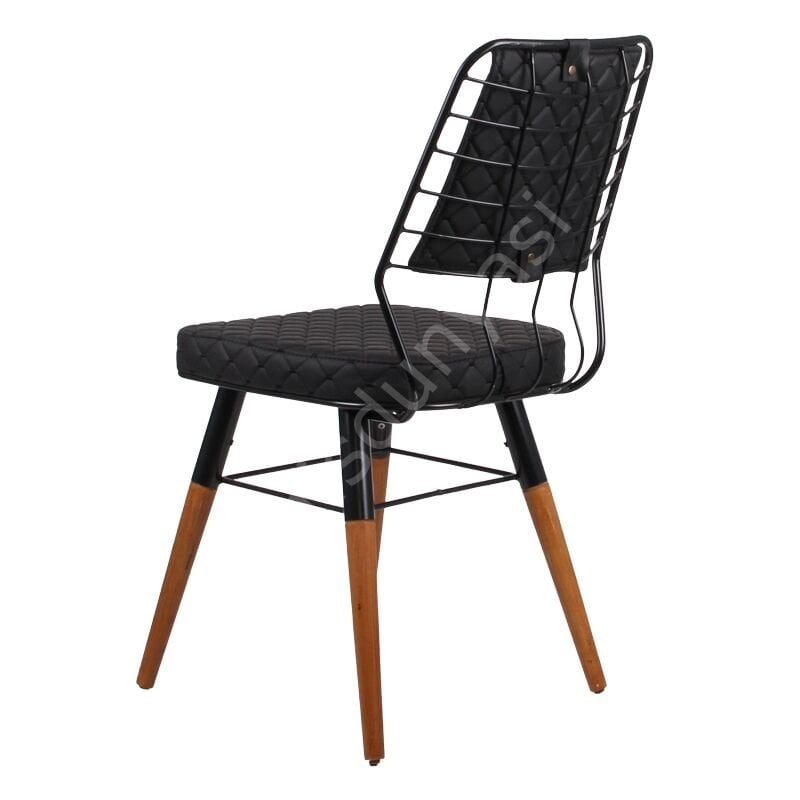 Travel Ahşap Ayaklı Tel Sandalye