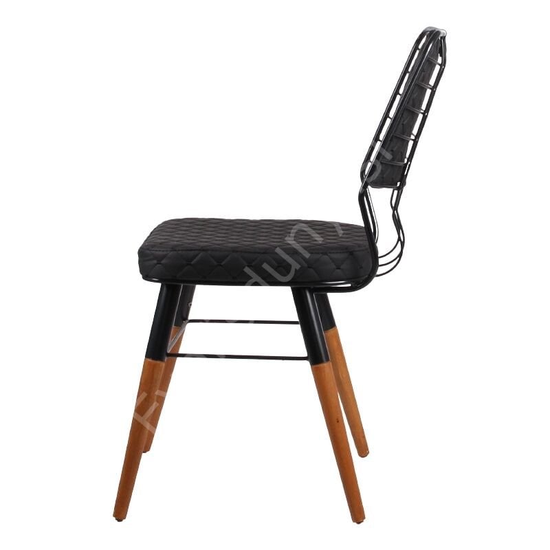 Travel Ahşap Ayaklı Tel Sandalye