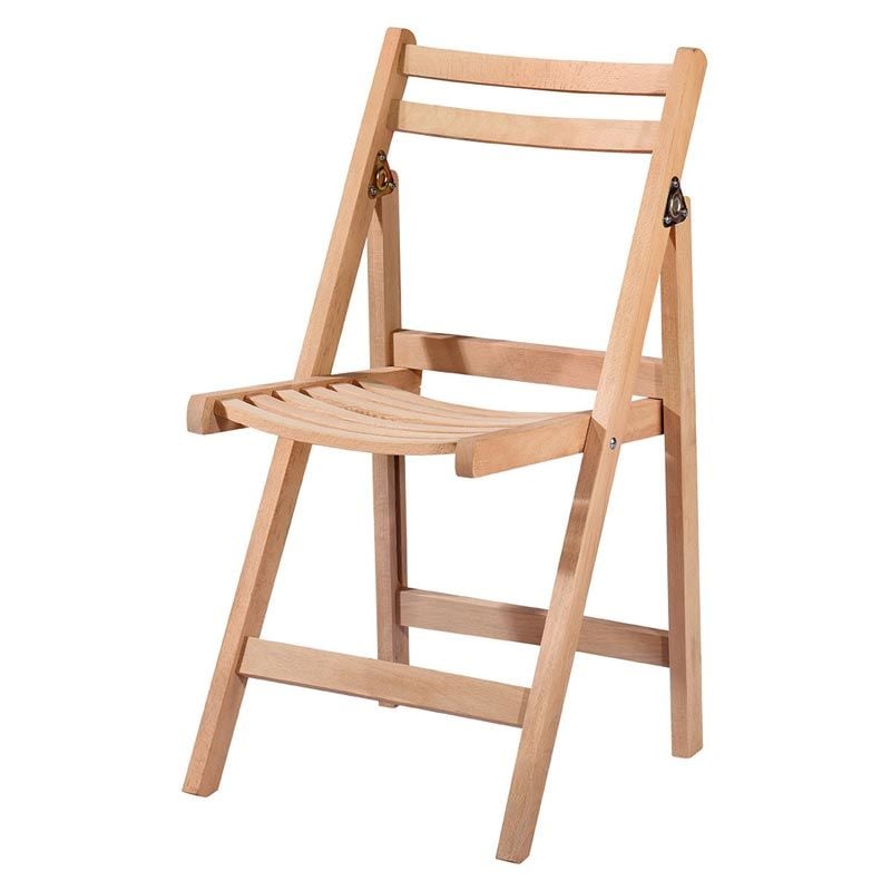 Exen Katlanır Ham Ahşap Sandalye