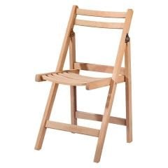 Exen Katlanır Ham Ahşap Sandalye