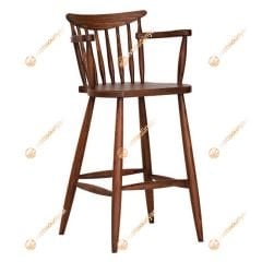 Kırlangıç Kollu Ahşap Bar Sandalyesi