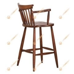 Kırlangıç Kollu Ahşap Bar Sandalyesi