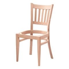 Münih Çıtalı Ham Ahşap Sandalye
