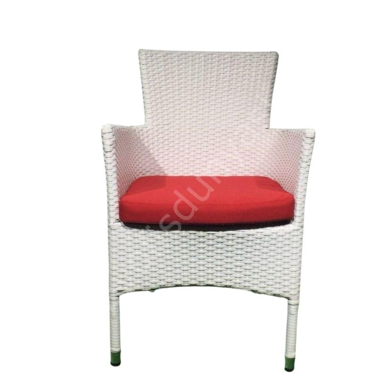 Rattan Örgülü Bahçe Koltuğu Beyaz