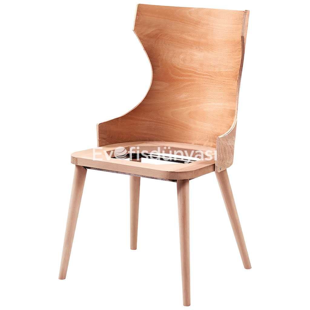 Ham Papel Kulaklı Ahşap Sandalye