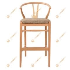 Wishbone Döşemeli Bar Sandalyesi Natural