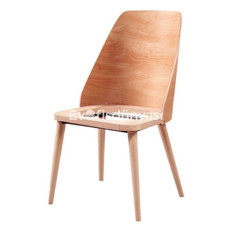 Ham Papel Yarmalı Ahşap Sandalye