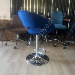 Song Boru Ayaklı Bar Sandalyesi Lacivert