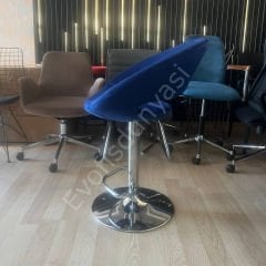 Song Boru Ayaklı Bar Sandalyesi Lacivert