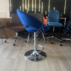 Song Boru Ayaklı Bar Sandalyesi Lacivert