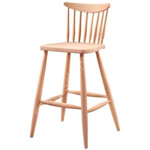 Ham Kırlangıç Ahşap Bar Sandalyesi