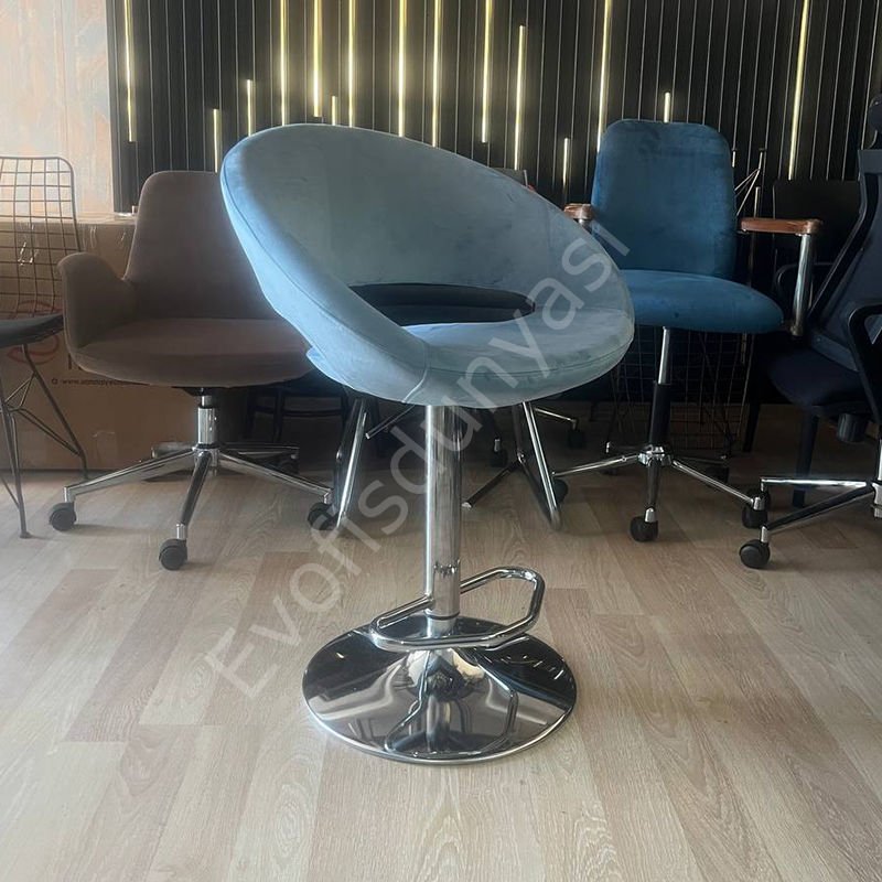 Song Boru Ayaklı Bar Sandalyesi Bebe Mavisi