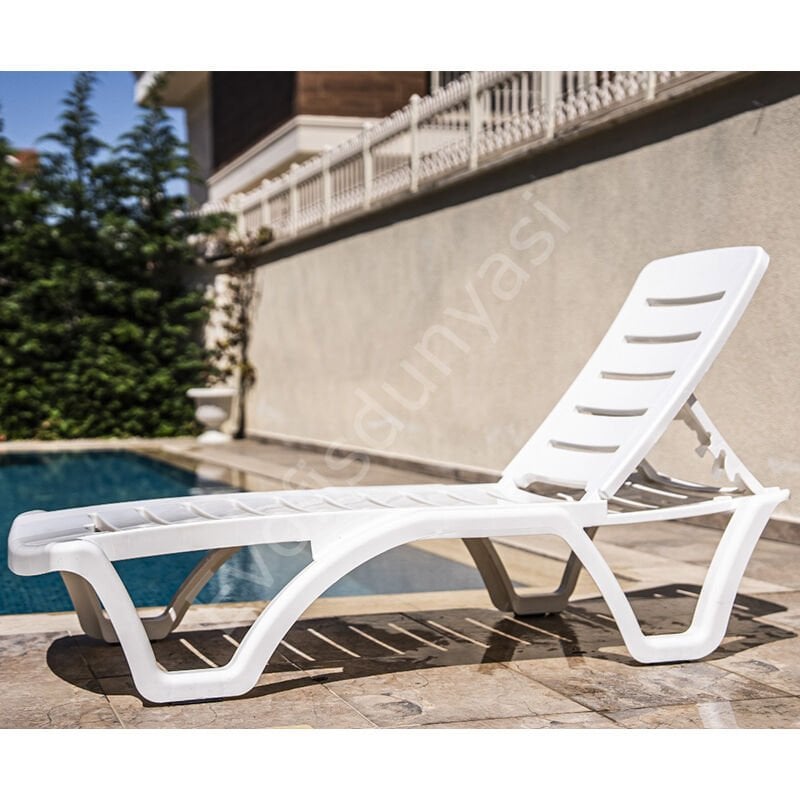 Klasik Kolsuz Şezlong Beyaz