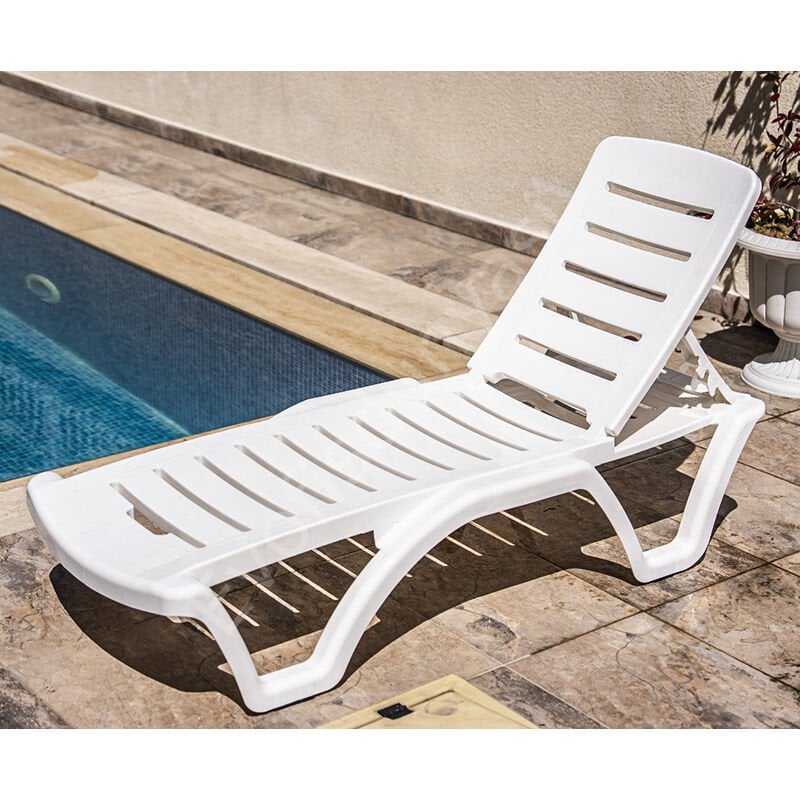 Klasik Kolsuz Şezlong Beyaz