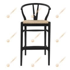 Wishbone Hasırlı Bar Sandalyesi