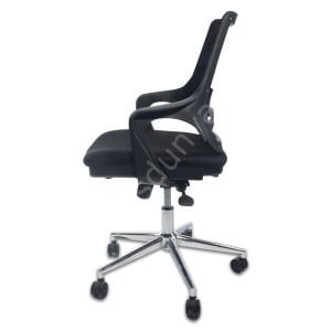 Regal Krom Ayaklı Çalışma Koltuğu Siyah