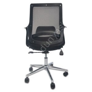 Regal Krom Ayaklı Çalışma Koltuğu Siyah