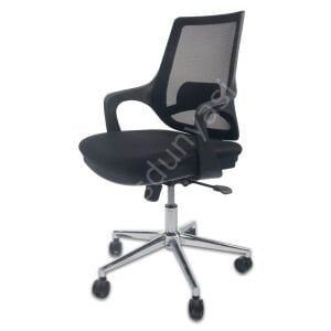 Regal Krom Ayaklı Çalışma Koltuğu Siyah