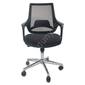 Regal Krom Ayaklı Çalışma Koltuğu Siyah