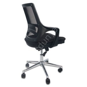 Regal Krom Ayaklı Çalışma Koltuğu Siyah