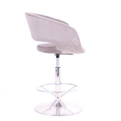 Ciro Çemberli Bar Sandalyesi Gri Kumaş