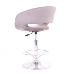 Ciro Çemberli Bar Sandalyesi Gri Kumaş