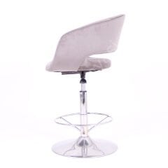 Ciro Çemberli Bar Sandalyesi Gri Kumaş