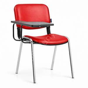 Form Krom Ayaklı Konferans Sandalyesi Siyah